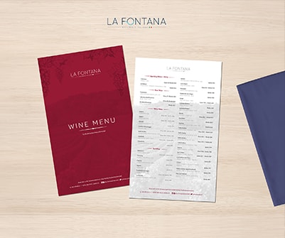 la fontana drink menu