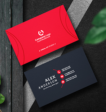 lux wedding business card design