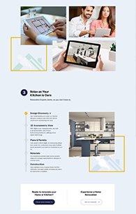 web design section overlay